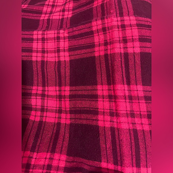 Cotton flannel pillowcase vtg 60s plaid fuchsia/black 19 x 29"discount S&H! - Picture 1 of 3